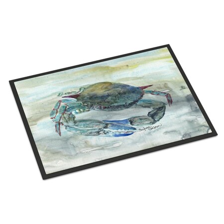 Carolines Treasures 18 x 27 in. Blue Crab Watercolor Indoor or Outdoor Mat SC2003MAT